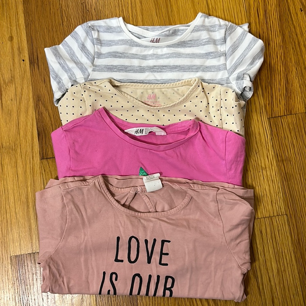 H&M set of 4 soft tees size 2T